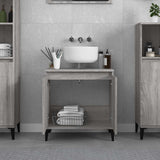 Vidaxl wastafelkast 58x33x60 cm bewerkt hout grijs sonoma eikenkleurig