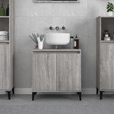 Vidaxl wastafelkast 58x33x60 cm bewerkt hout grijs sonoma eikenkleurig