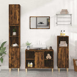 Vidaxl wastafelkast 80x33x60 cm bewerkt hout gerookt eikenkleurig