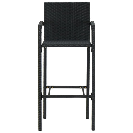 Vidaxl barkrukken 4 st poly rattan zwart