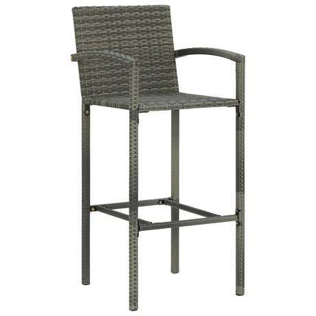 Vidaxl barkrukken 4 st poly rattan grijs