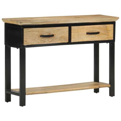 Vidaxl wandtafel 110x30x75 cm massief ruw mangohout