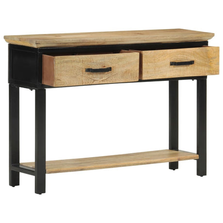 Vidaxl wandtafel 110x30x75 cm massief ruw mangohout