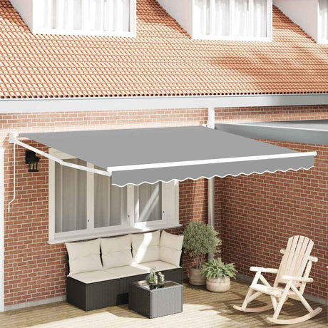 Vidaxl uitschuifbaar zonnescherm wit 300 x 250 cm aluminium
