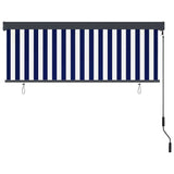 Vidaxl rolgordijn blauw en wit 180 x 250 cm stof en aluminium