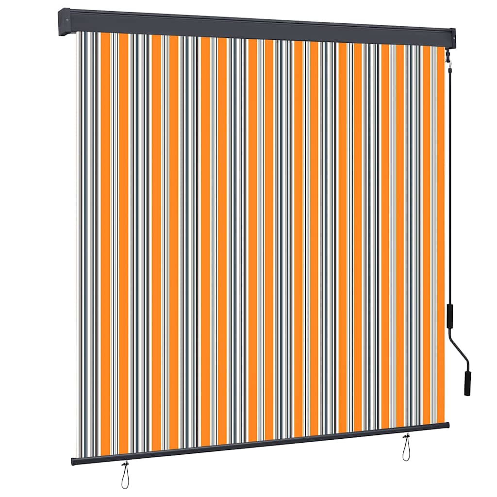 Vidaxl rolgordijn geel en blauw 180 x 250 cm stof en aluminium