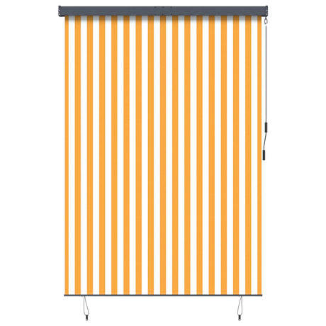 Vidaxl rolgordijn wit en oranje 180 x 250 cm stof en aluminium