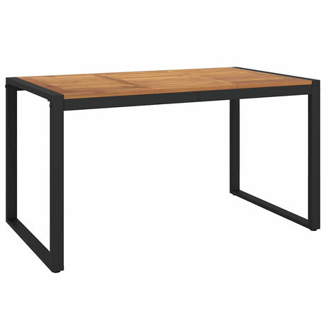 Vidaxl tuintafel met u-vormige poten 140x80x75 cm massief acaciahout
