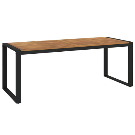 Vidaxl tuintafel met u-vormige poten 200x90x75 cm massief acaciahout