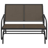 Vidaxl schuifbank tuin 120,5x76x86,5 cm textielfolie en staal bruin