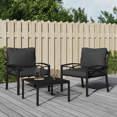 Vidaxl tuinstoel met grijze kussens 68x76x79 cm staal