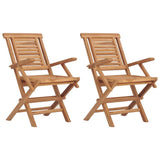 Vidaxl opklapbare stoelen, 2 stuks, 56x63x90 cm, massief teakhout