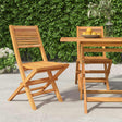 Vidaxl opklapbare stoelen, 2 stuks, 47x62x90 cm, massief teakhout