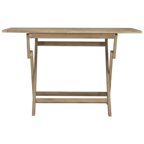 Vidaxl tuintafel inklapbaar 120x70x75 cm massief teakhout grijs