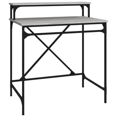 Vidaxl bureau 80x50x90 cm bewerkt hout en ijzer grijs sonoma eiken