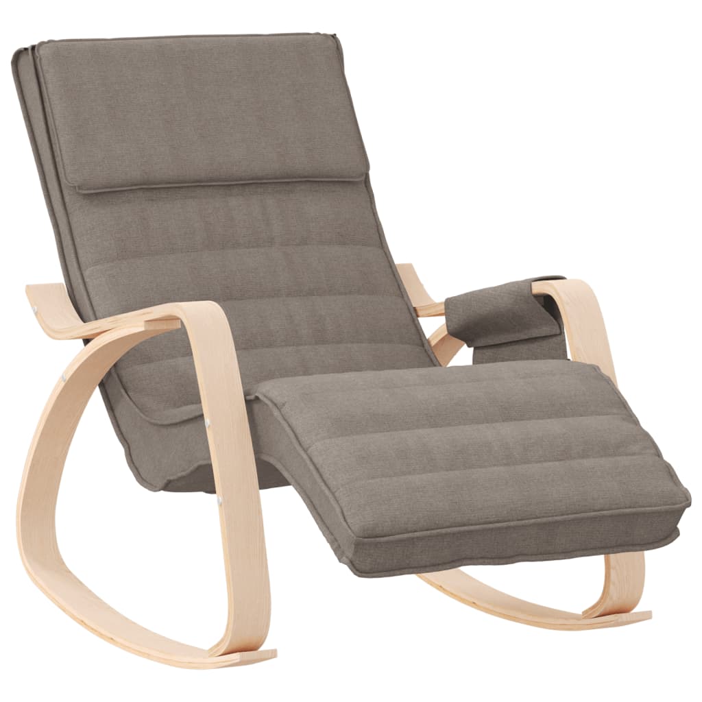 Vidaxl schommelstoel stof taupe