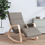 Vidaxl schommelstoel stof taupe