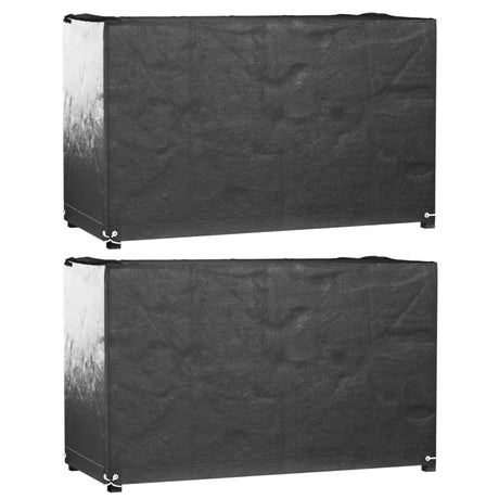Vidaxl tuinmeubelhoezen 2 st 8 oogjes rechthoekig 125x55x75 cm