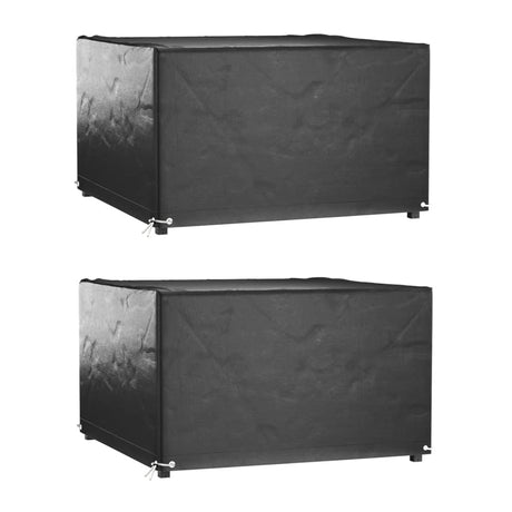 Vidaxl tuinmeubelhoezen 2 st 8 ogen vierkant 132x132x80 cm