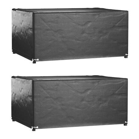 Vidaxl tuinmeubelhoezen 2 st 8 oogjes rechthoekig 160x120x75 cm