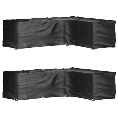 Vidaxl tuinmeubelhoezen l-vormig 2 st 18 oogjes 285x220x80 cm
