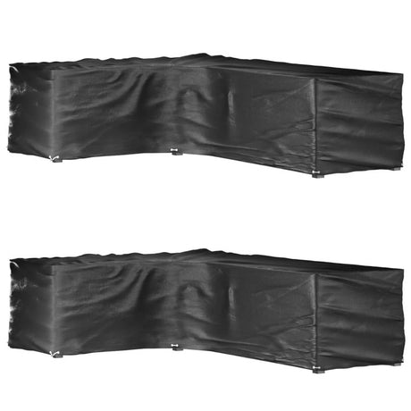 Vidaxl tuinmeubelhoezen l-vormig 2 st 16 oogjes 210x260x80 cm