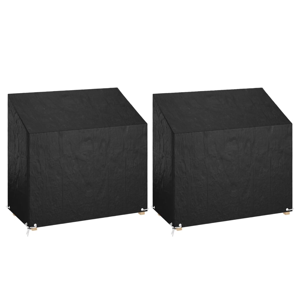 Vidaxl tuinbankhoezen 2 st 8 oogjes 130x70x70 88 cm polyetheen