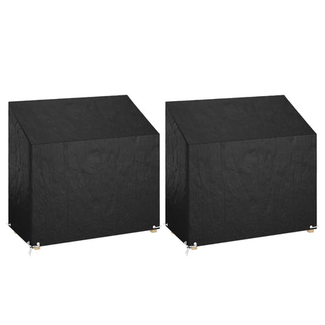 Vidaxl tuinbankhoezen 2 st 8 oogjes 130x70x70 88 cm polyetheen