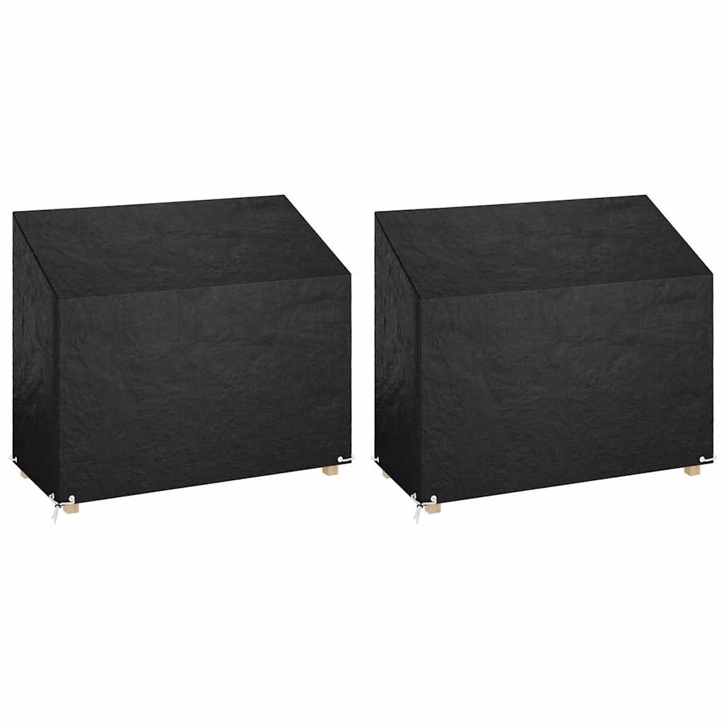 Vidaxl tuinbankhoezen 2 st 8 oogjes 160x70x70 88 cm polyetheen
