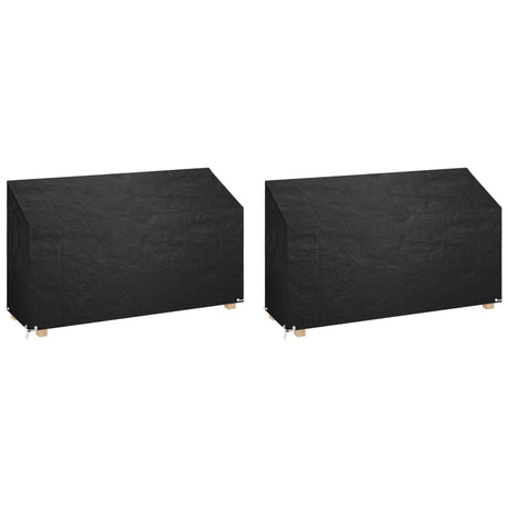 Vidaxl tuinbankhoezen 2 st 12 oogjes 210x70x70 88 cm polyetheen