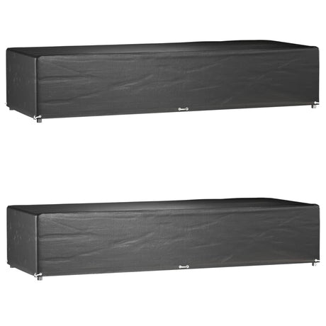 Vidaxl ligbedhoezen 2 st met 12 oogjes 205x75x40 cm polyetheen