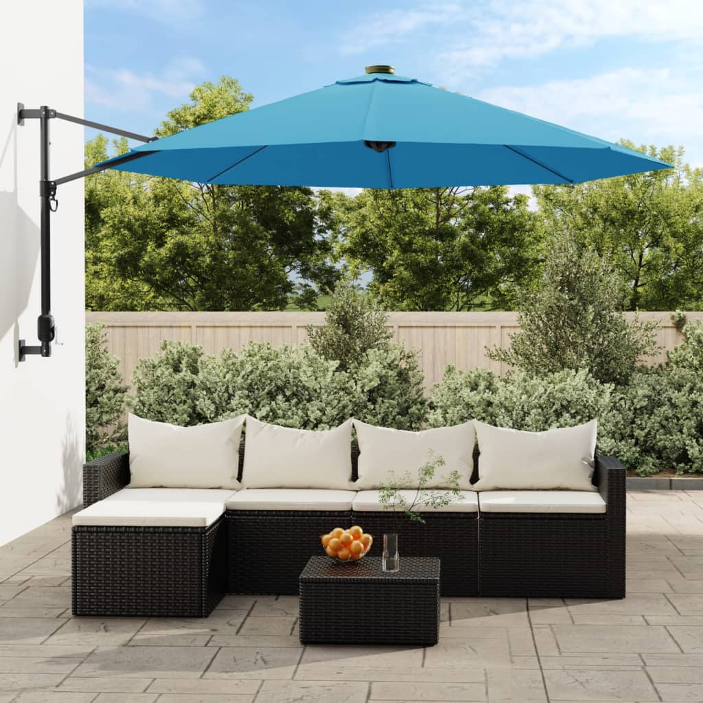 Vidaxl Wall Parasol 290 cm morski