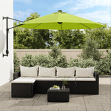 Vidaxl Wall Parasol z diodami LED 290 cm Apple Green