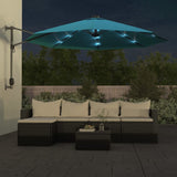 Vidaxl Wall Parasol z diodami LED 290 cm morski