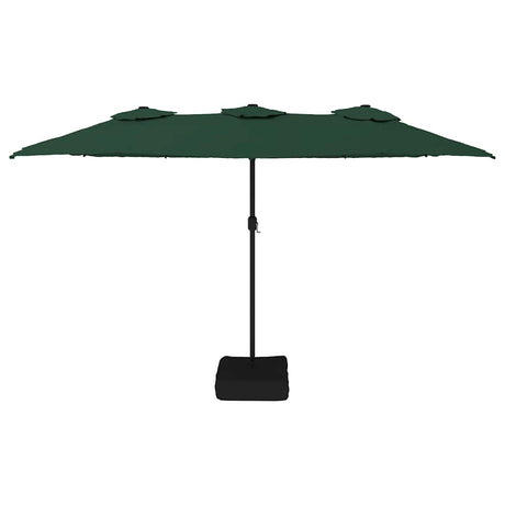 Vidaxl parasol dubbel 449x265 cm groen