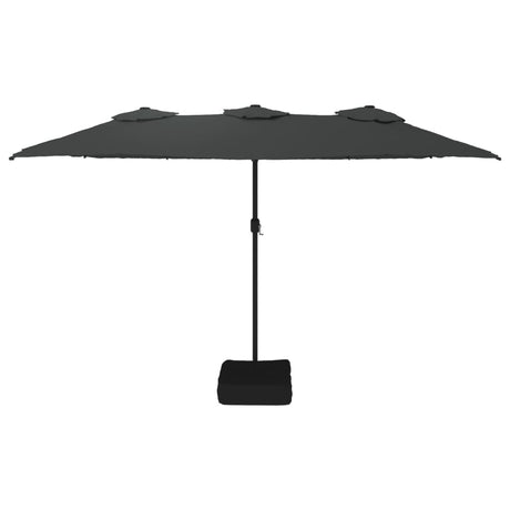 Vidaxl parasol dubbel 449x265 cm antracietkleurig