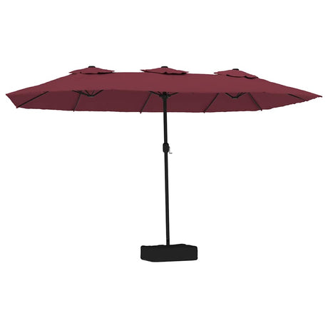 Vidaxl parasol dubbel dak 449x265 cm bordeauxrood