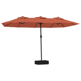 Vidaxl parasol dubbel dak 449x245 cm terracottakleurig