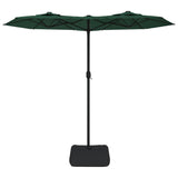 Vidaxl Parasol dvojna streha 316x240 cm zelena