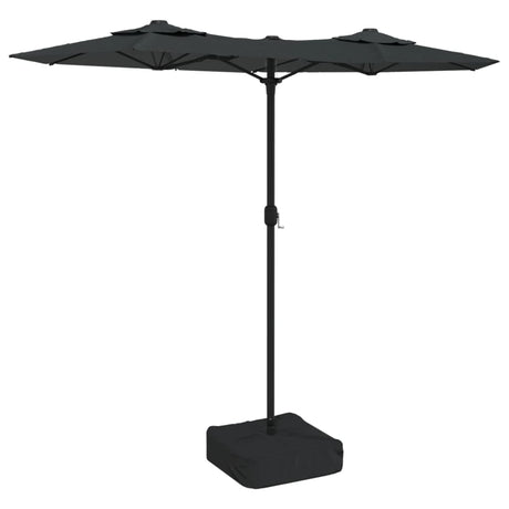 Vidaxl parasol dubbel dak 316x145 cm antracietkleurig