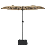 Vidaxl parasol dubbel dak 316x145 cm taupe