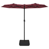 Vidaxl parasol dubbel dak 316x145 cm bordeauxrood