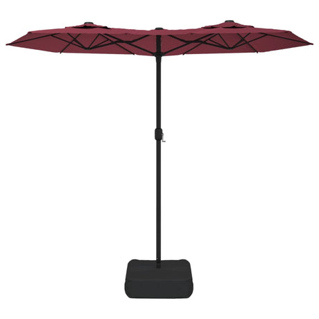 Vidaxl parasol dubbel dak 316x145 cm bordeauxrood