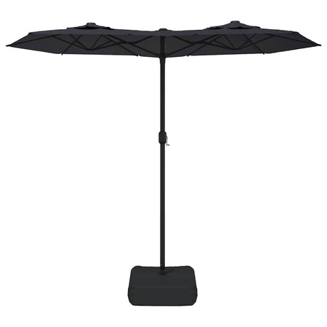 Vidaxl parasol dubbel dak 316x145 cm zwart