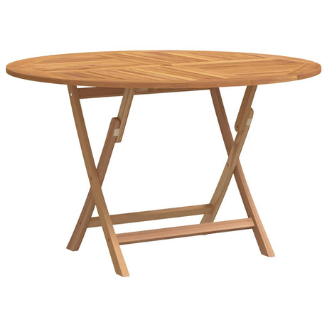 Vidaxl tuintafel inklapbaar ø 110x75 cm massief teakhout