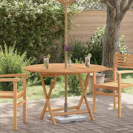 Vidaxl tuintafel inklapbaar ø 110x75 cm massief teakhout