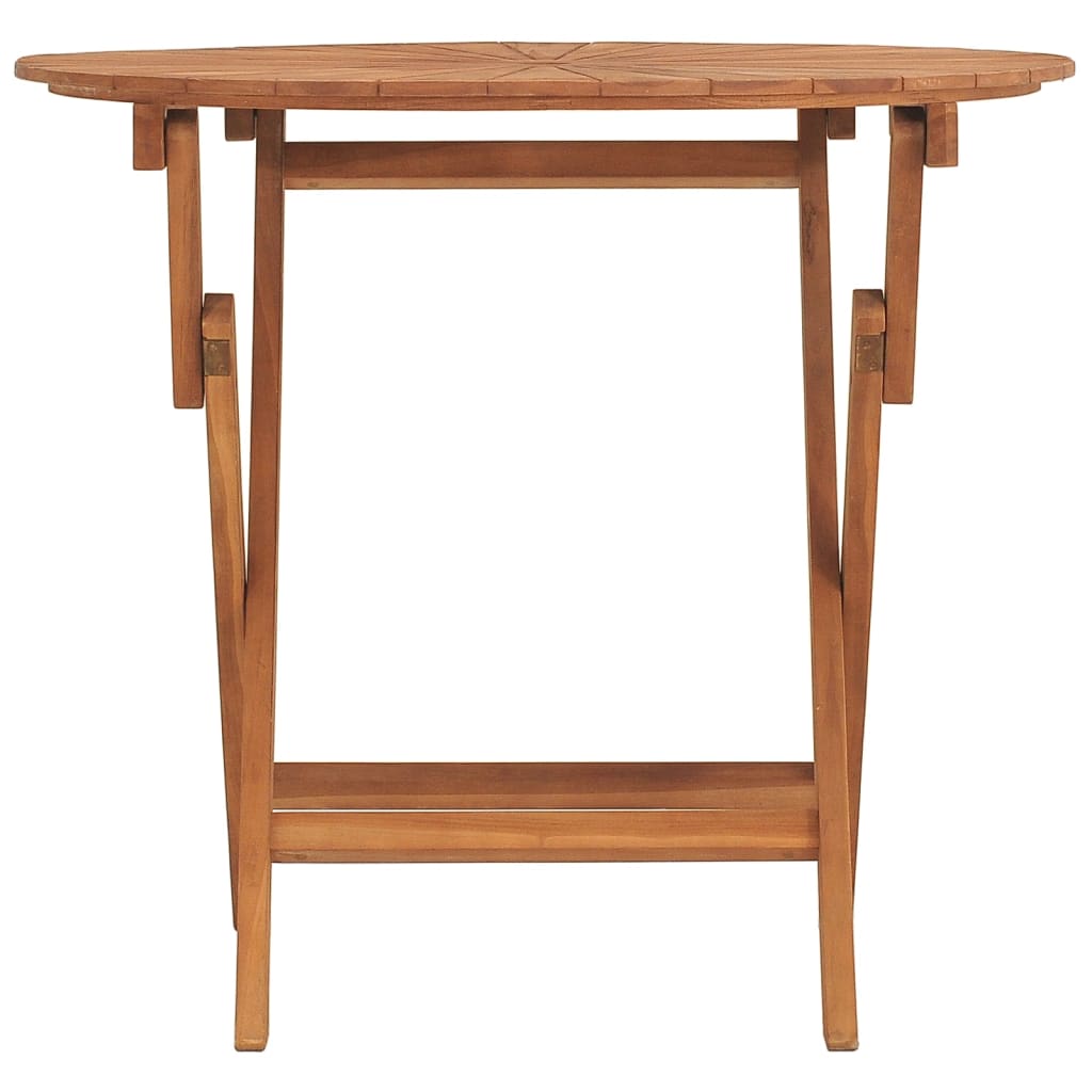 Vidaxl tuintafel inklapbaar ø 85x75 cm massief teakhout
