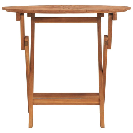 Vidaxl tuintafel inklapbaar ø 85x75 cm massief teakhout