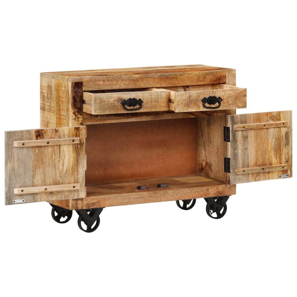 Vidaxl dressoir 80x30x65 cm massief ruw mangohout