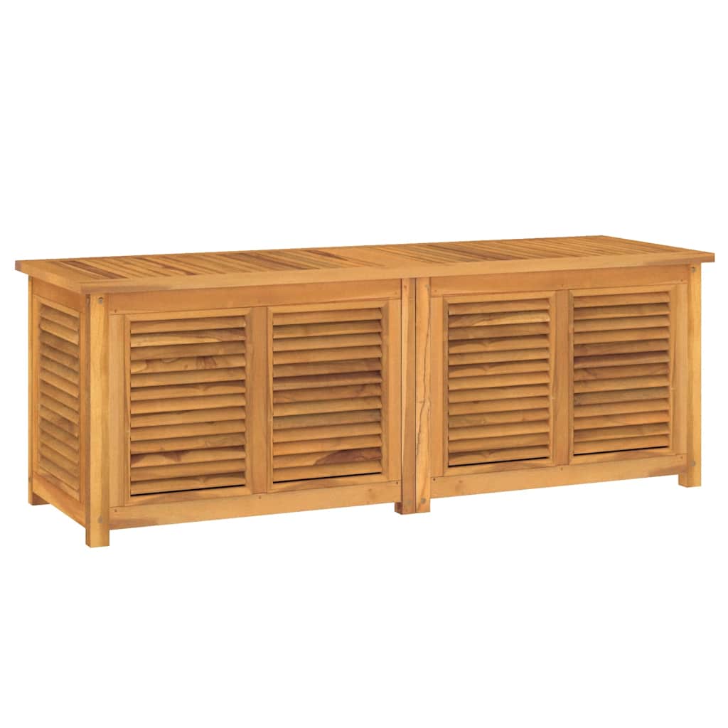 Vidaxl tuinbox met zak 150x50x55 cm massief teakhout